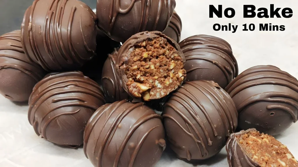 Chocolate Peanut Balls,Quick Dessert Recipe