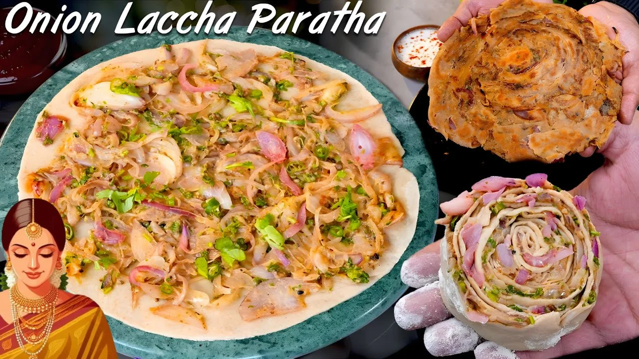 Onion Lachha Paratha Recipe