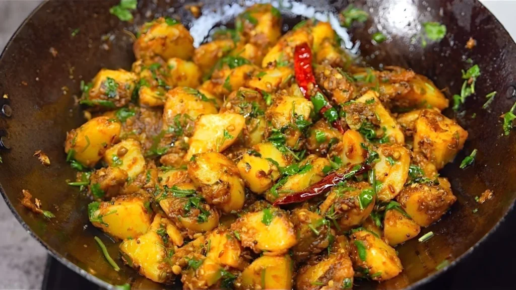 Pahadi Aloo Gutke in hindi